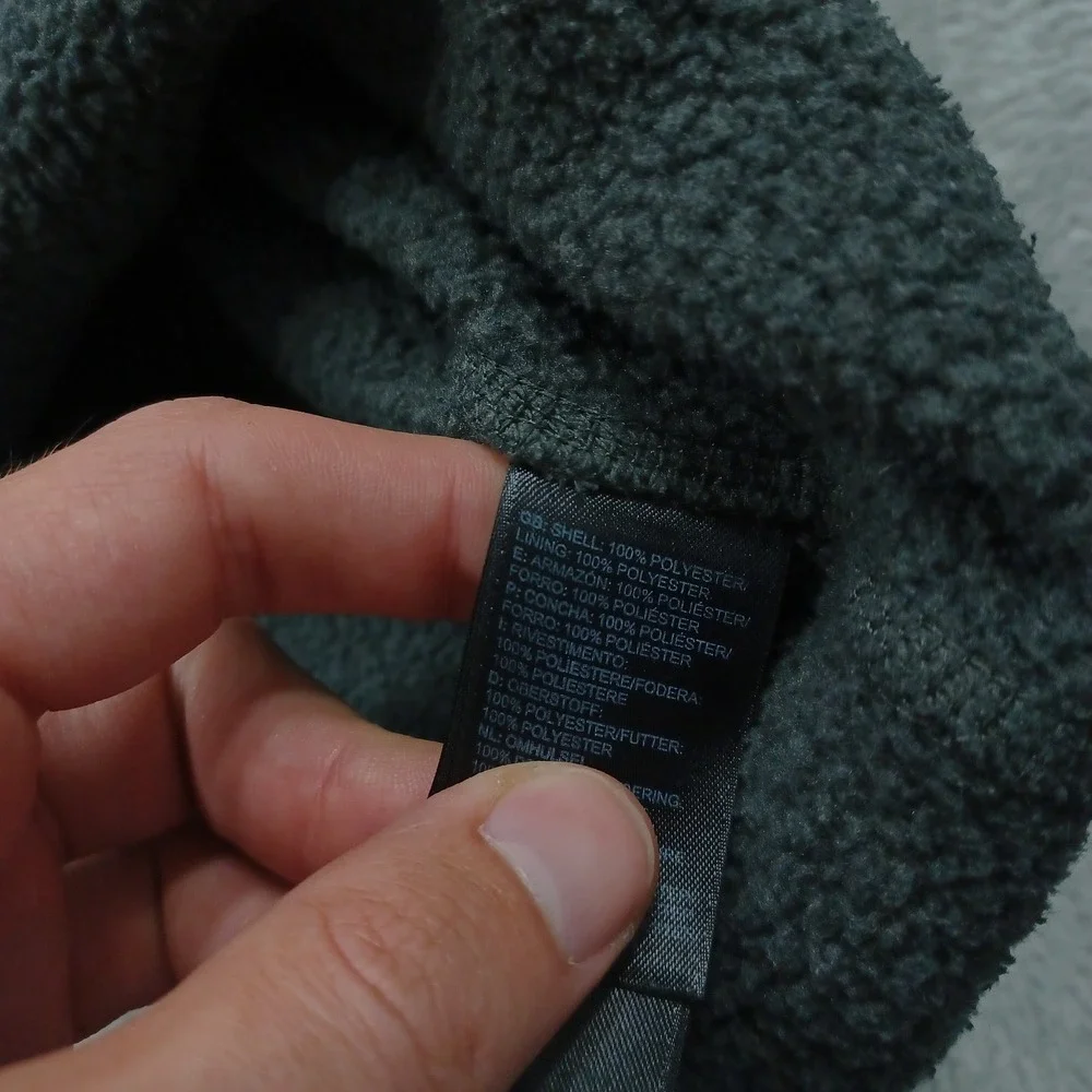 North Face Sweater Mens Large Gray 1/4 Zip Fleece Pullover Outdoor Casual